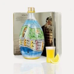 'Limoncello Sorrento' - Hand-Painted Jar & Italy Book -Food Series Store Jar Portofino Moleskine Lemon