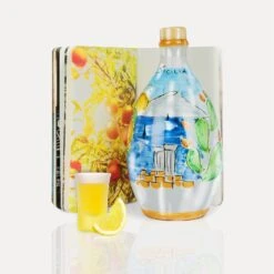 'Limoncello Sorrento' - Hand-Painted Jar & Italy Book -Food Series Store Jar Sicilia Moleskine Lemon