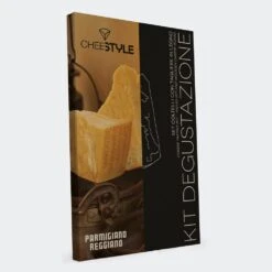 Tasting Kit 'Wooden Book Set' Original Parmigiano Reggiano -Food Series Store PRBOOKL Bookset legno copertina Parmigiano Reggiano