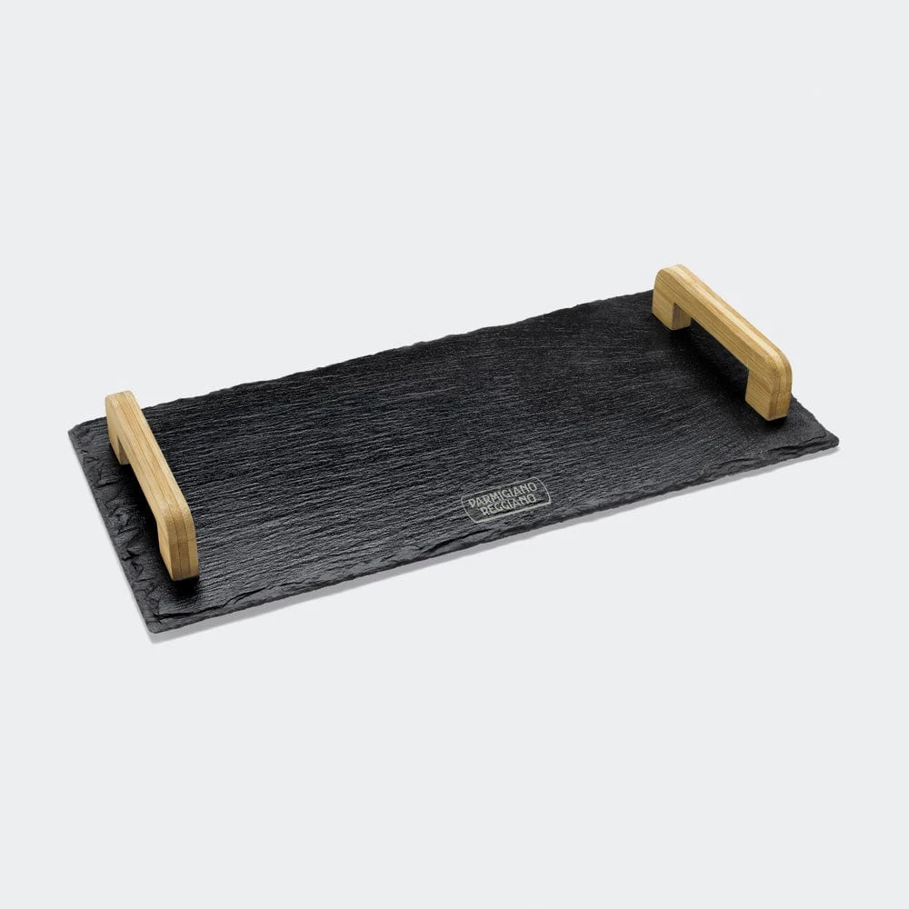 TRAVIATA - Slate Tray With Wooden Handles 3 TRAVIATA - Slate Tray With Wooden Handles