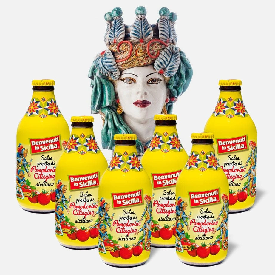 Ciliegino Tomato Sauce - Benvenuto In Sicilia (Box N° 6 Bottles) 3 Ciliegino Tomato Sauce - Benvenuto In Sicilia (Box N° 6 Bottles)