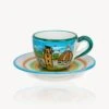 "Firenze" - Hand-painted Espresso Cup (2 Cups) -Food Series Store firenze fronte