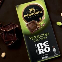 Perugina Nero Fondente Extra Pistacchio - Chocolate Bar With Pistachio