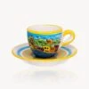 "Portofino" - Hand-painted Espresso Cup (2 Cups) 1 "Portofino" - Hand-painted Espresso Cup (2 Cups) -Food Series Store portfino fronte